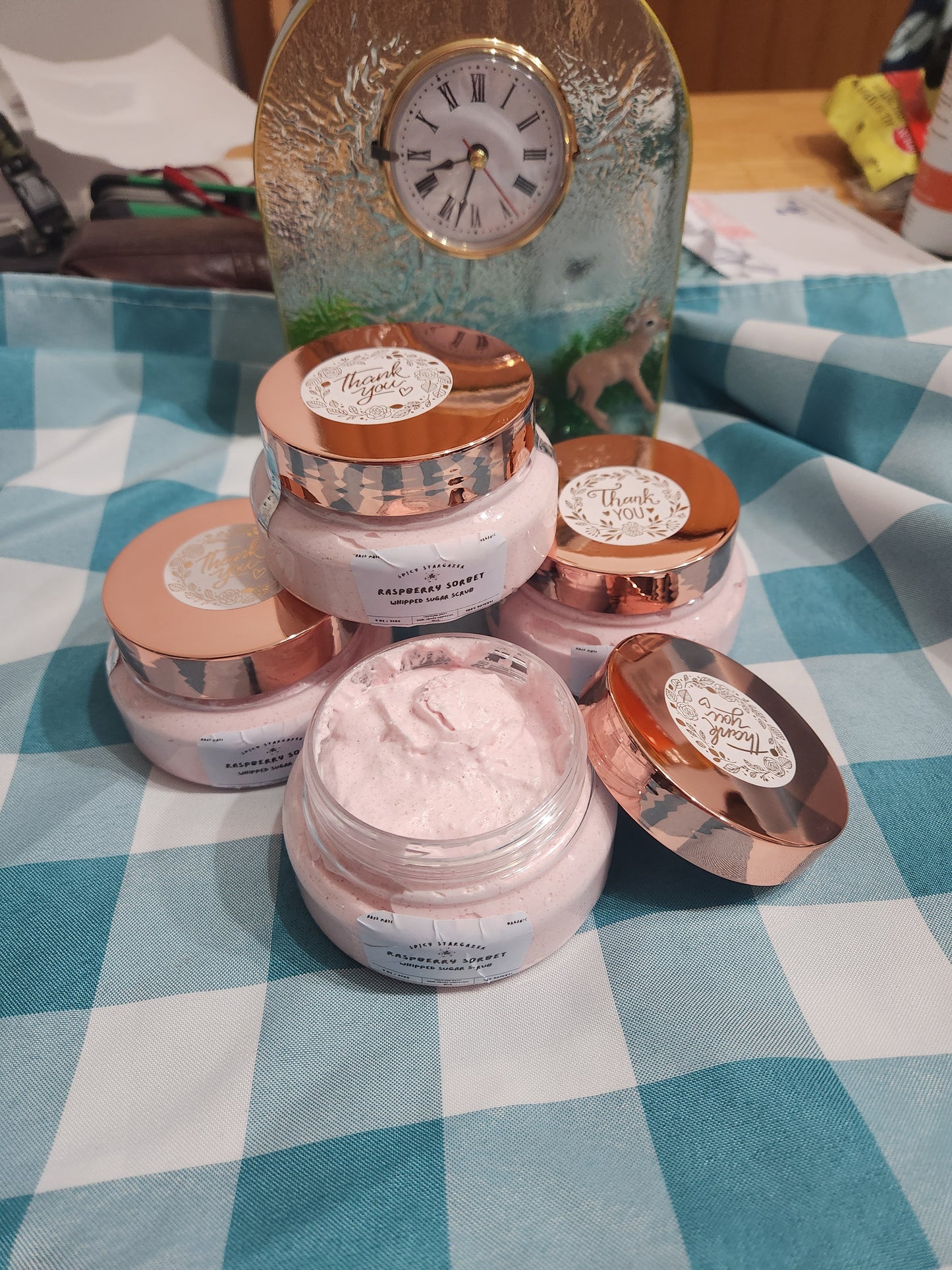 Raspberry Sorbet Whipped Sugar Scrub