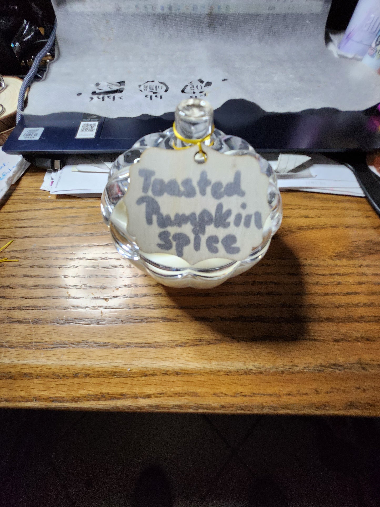 Limited Edition Toasted Pumpkin Spice Soy Wax Candle Cute Pumpkin Shape Jar 8oz