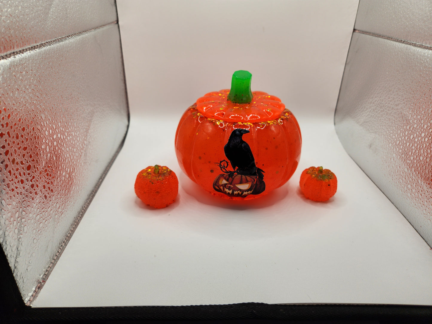 Handmade Resin Halloween Pumpkin Decorative Set