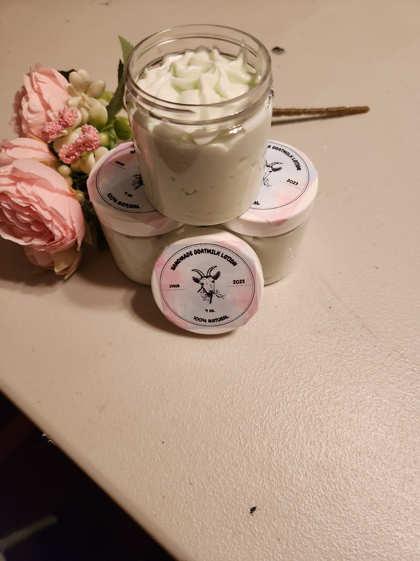 Handmade Goat Milk Scented Lotion (4 oz Jar)