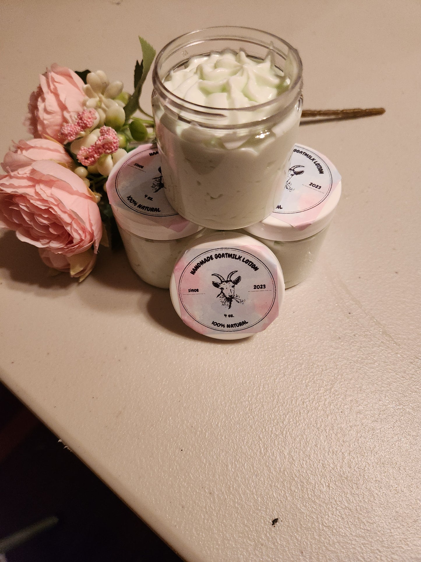 Handmade Goat Milk Scented Lotion (4 oz Jar)