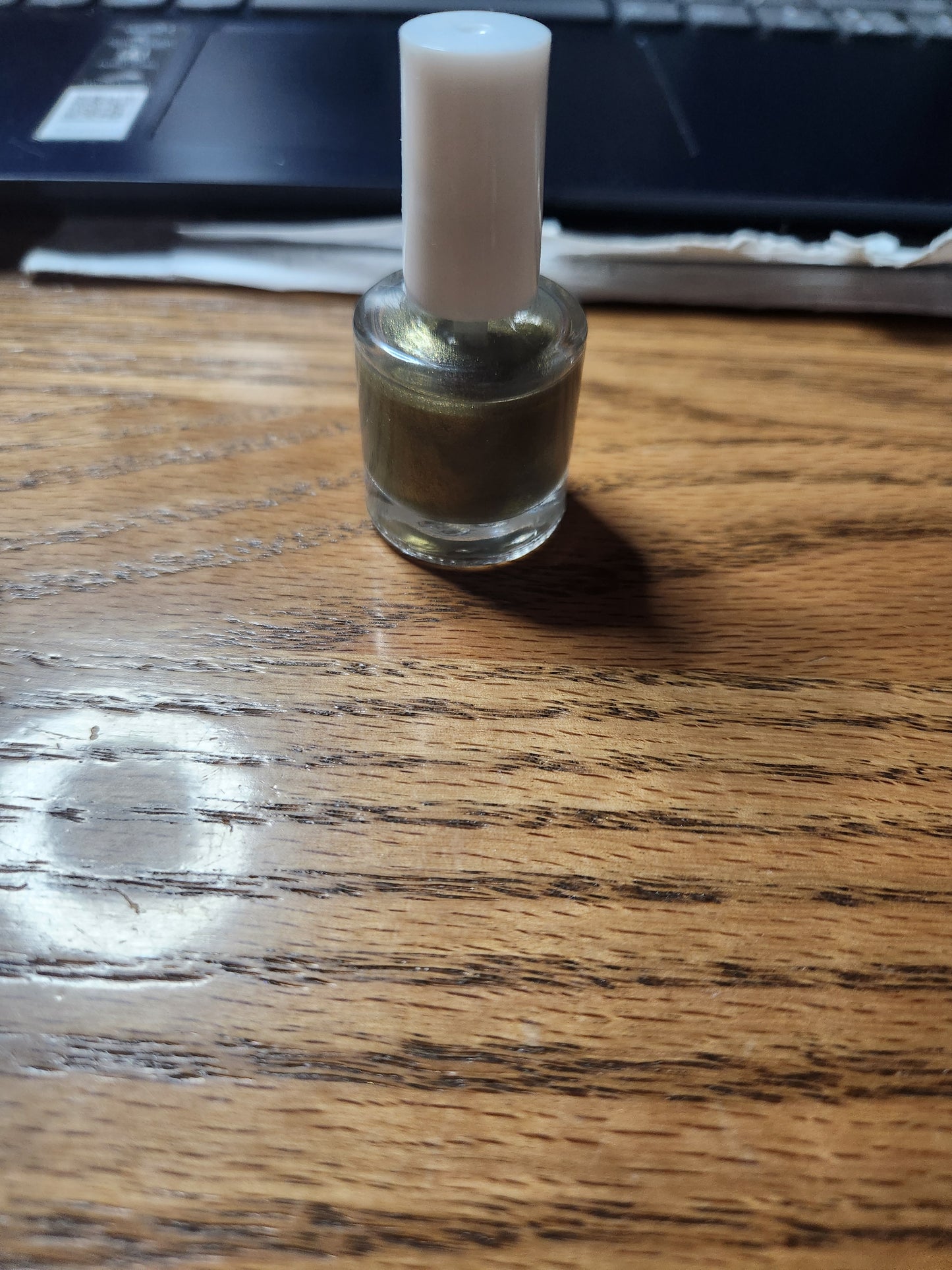 Olive Drab Bling Nail Polish