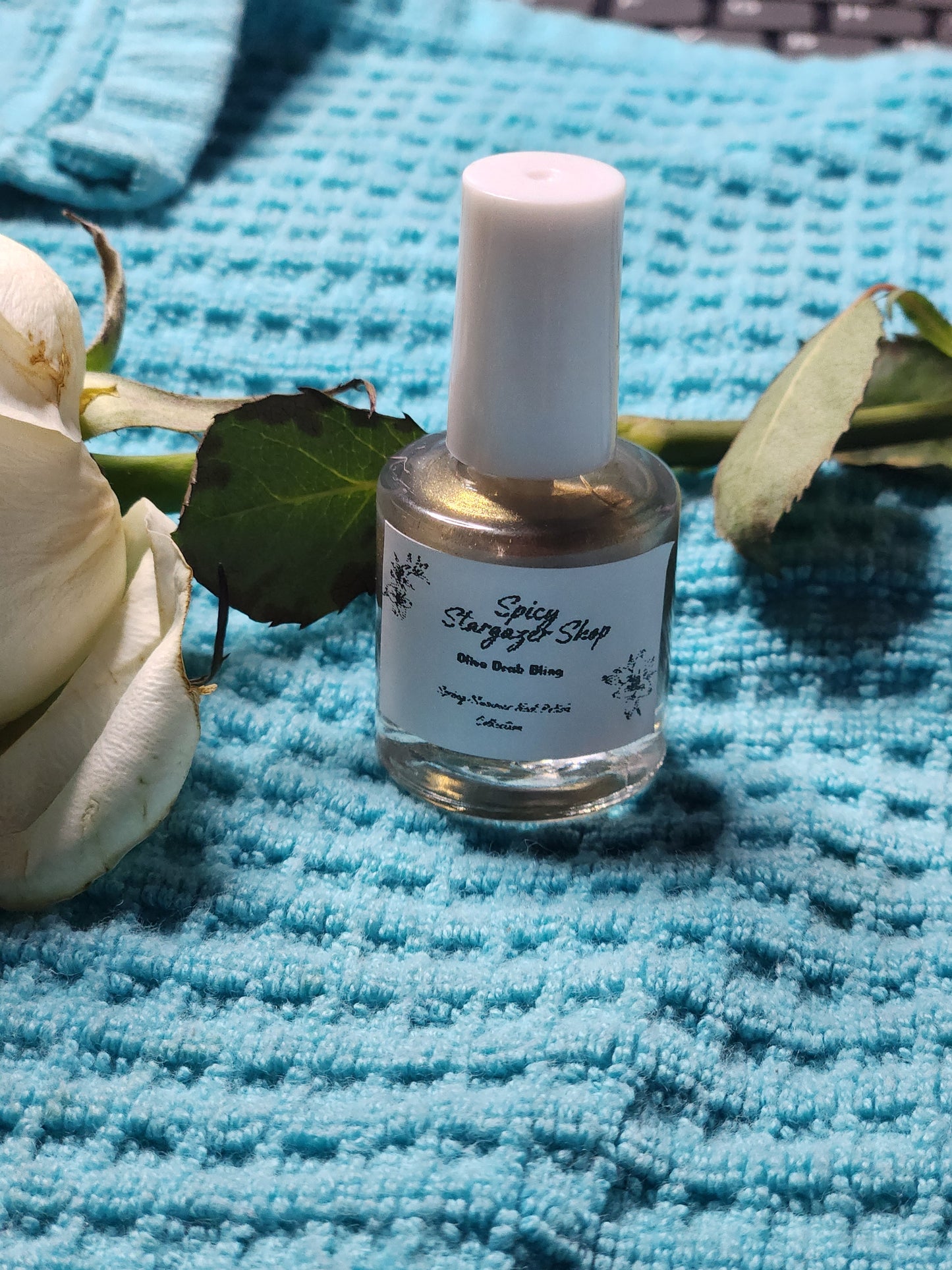 Olive Drab Bling Nail Polish
