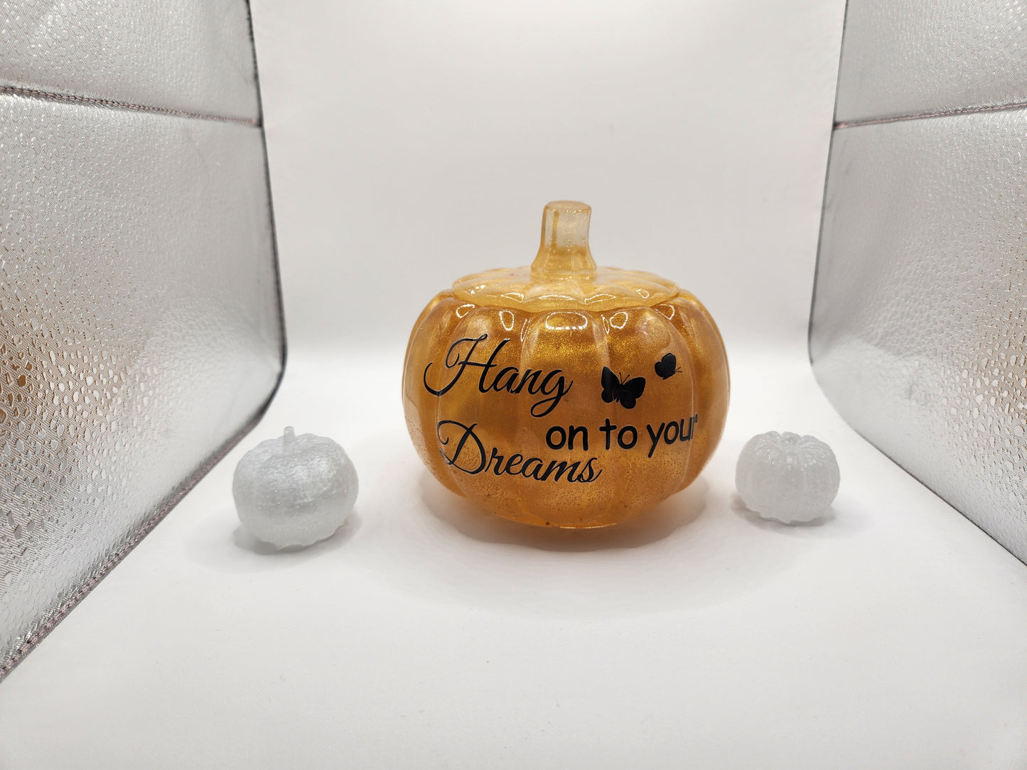 5-inch Handmade Resin Inspirational Sayings Pumpkin Decorative Sets