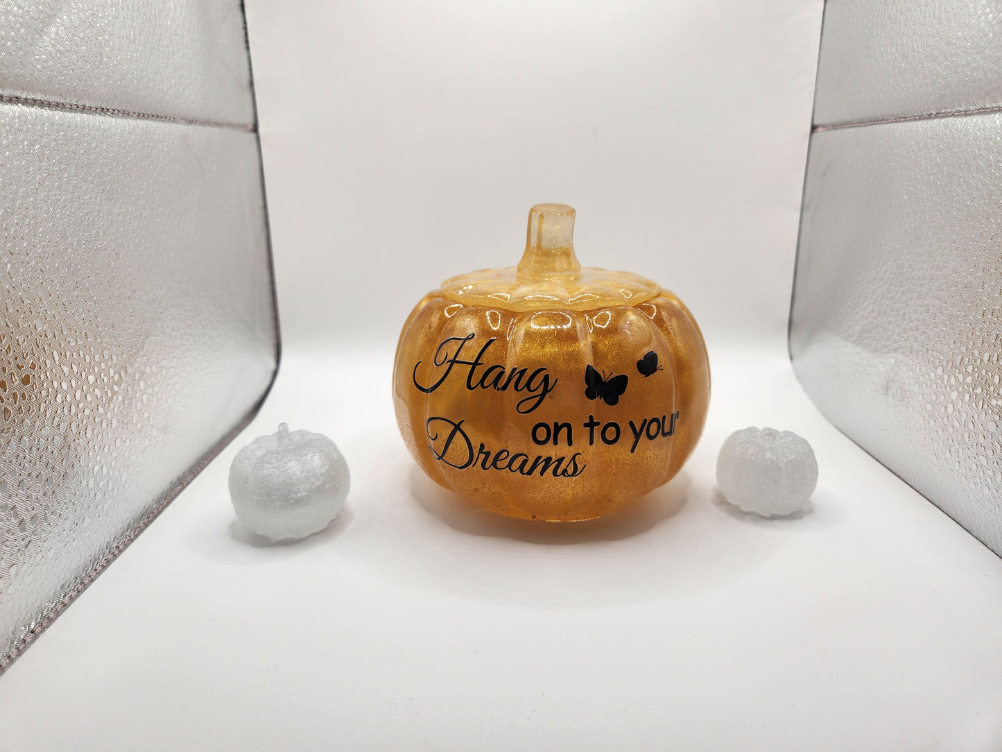 5-inch Handmade Resin Inspirational Sayings Pumpkin Decorative Sets