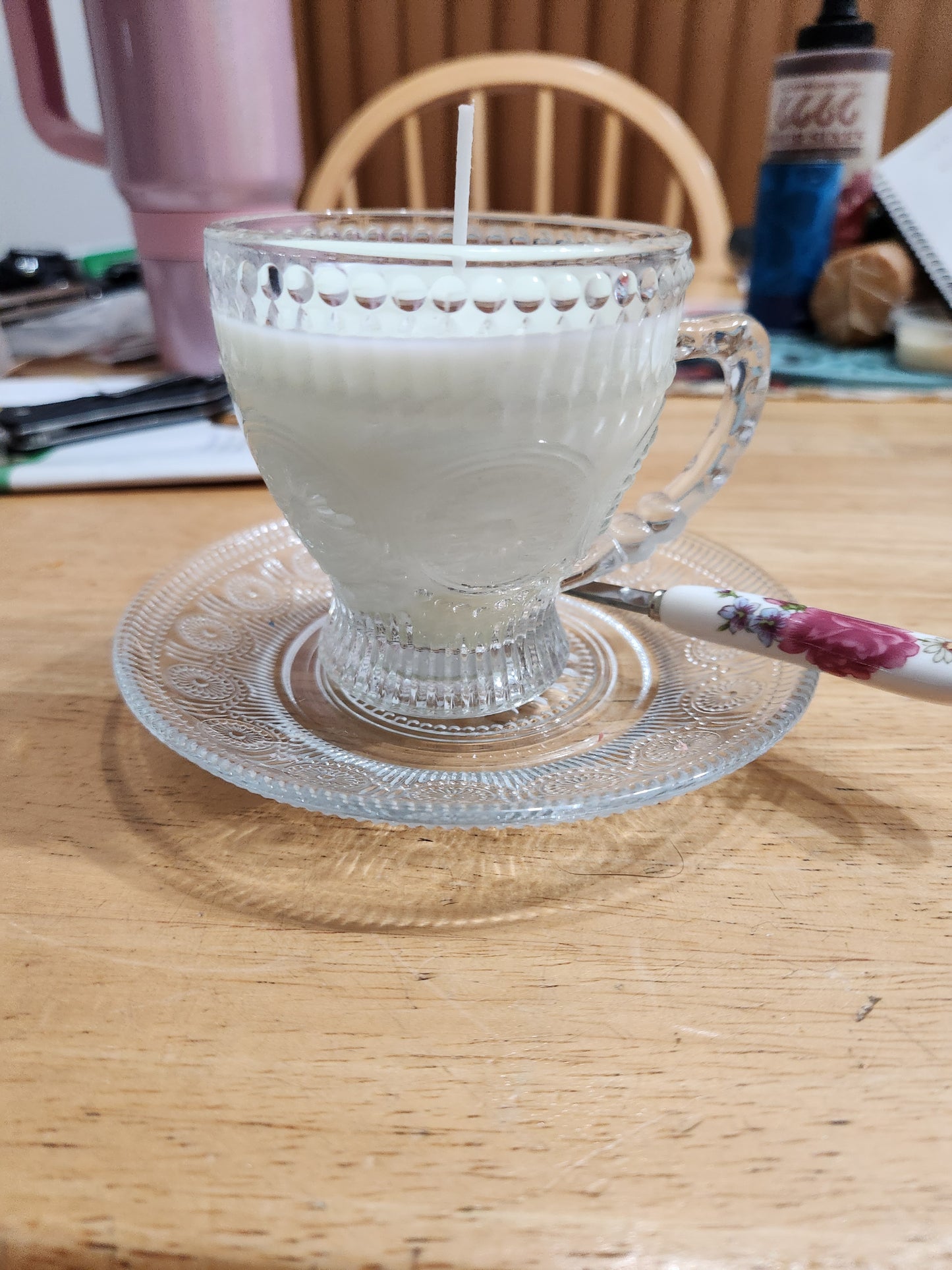 Hand Poured Spot of Tea For Mom Soy Wax Teacup Candle Gift Set