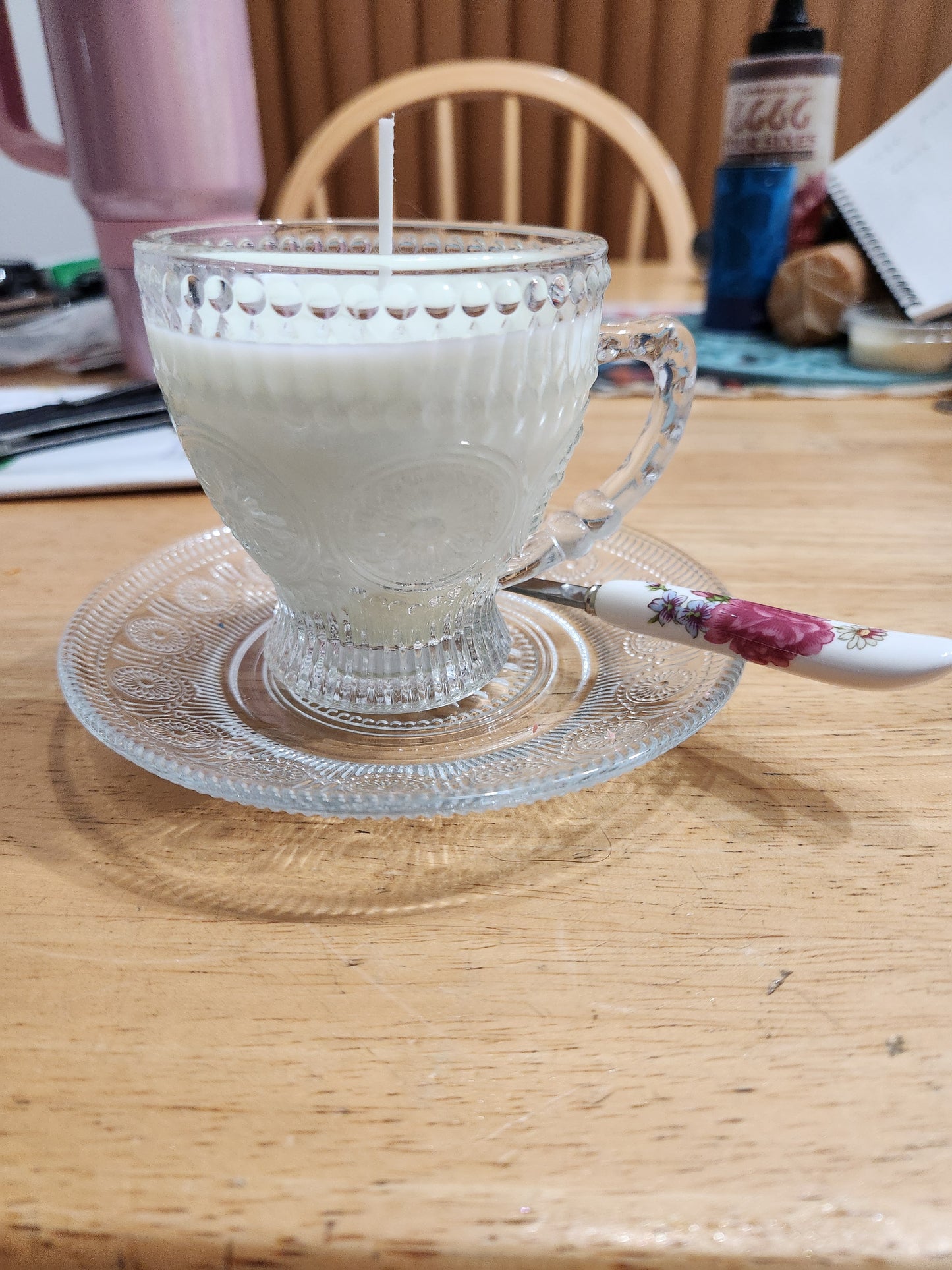Hand Poured Spot of Tea For Mom Soy Wax Teacup Candle Gift Set