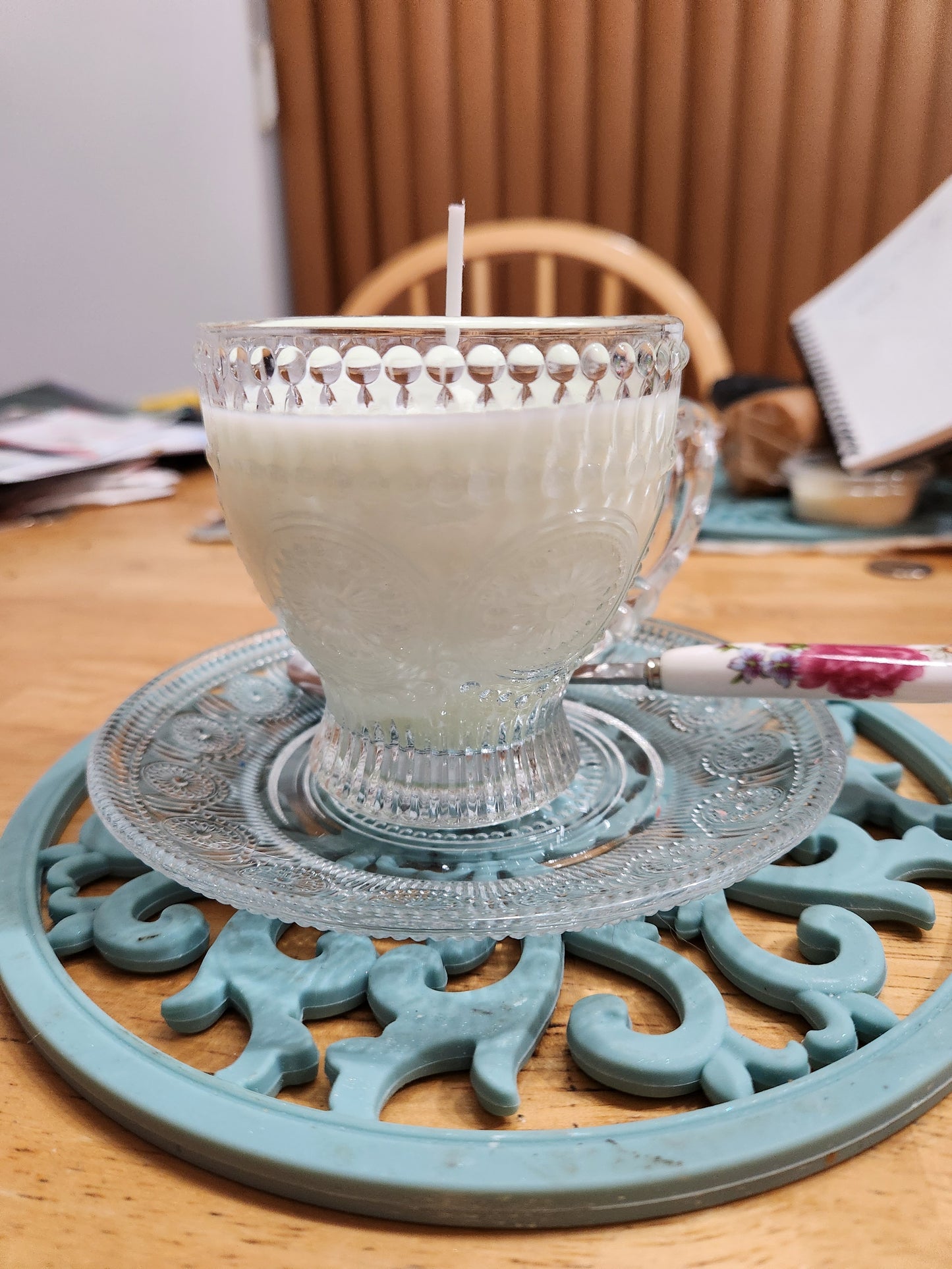 Hand Poured Spot of Tea For Mom Soy Wax Teacup Candle Gift Set