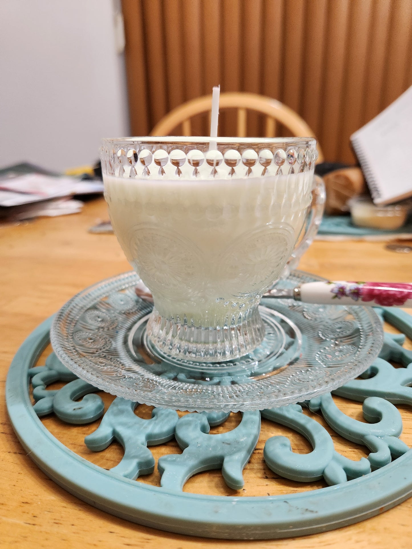Hand Poured Spot of Tea For Mom Soy Wax Teacup Candle Gift Set