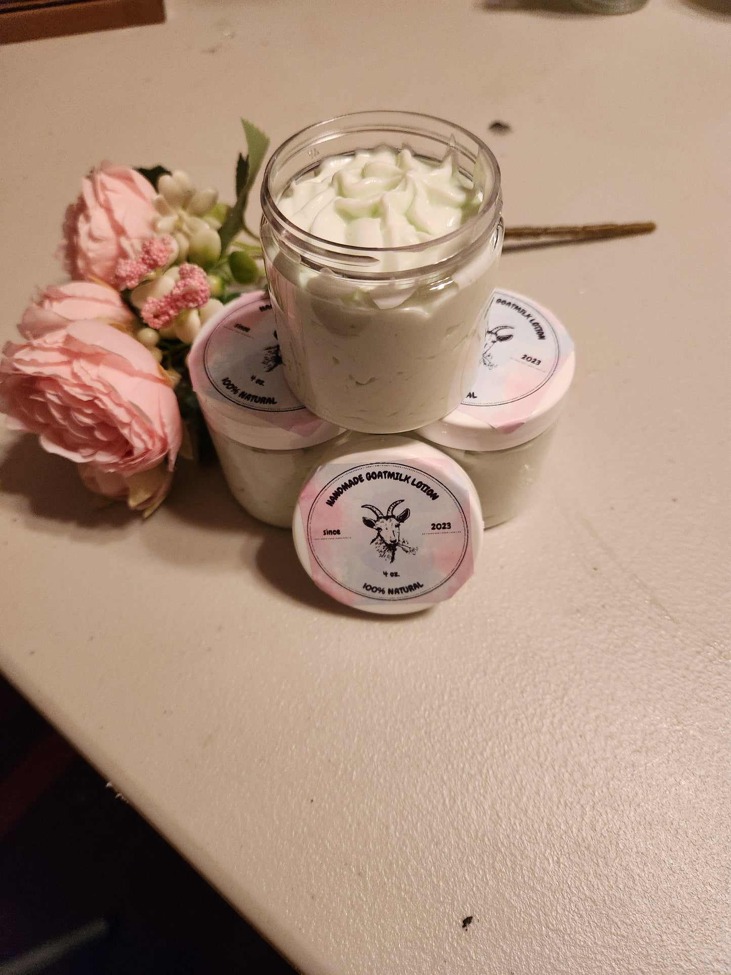 Handmade Goat Milk Scented Lotion (4 oz Jar)