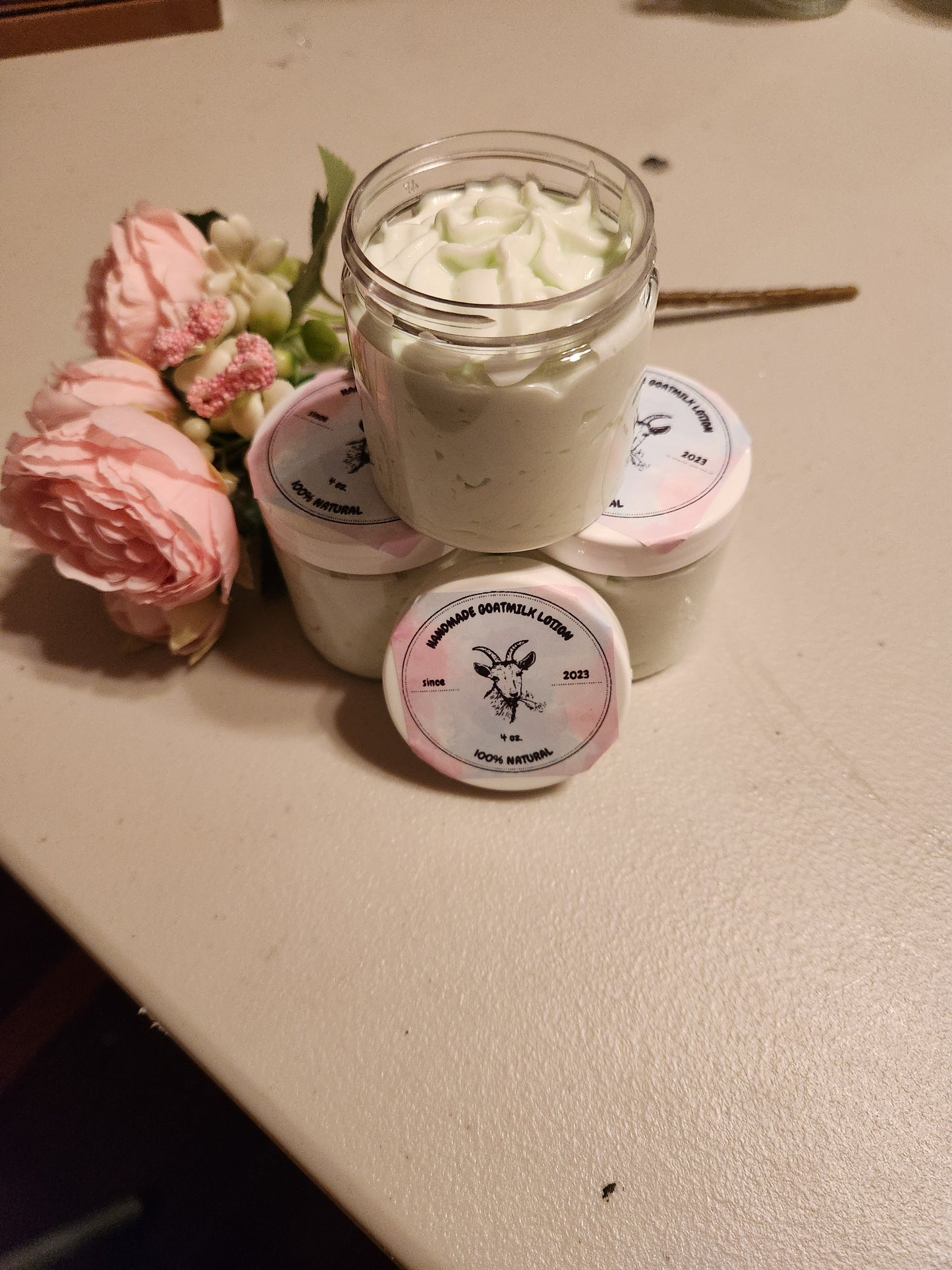 Handmade Goat Milk Scented Lotion (4 oz Jar)