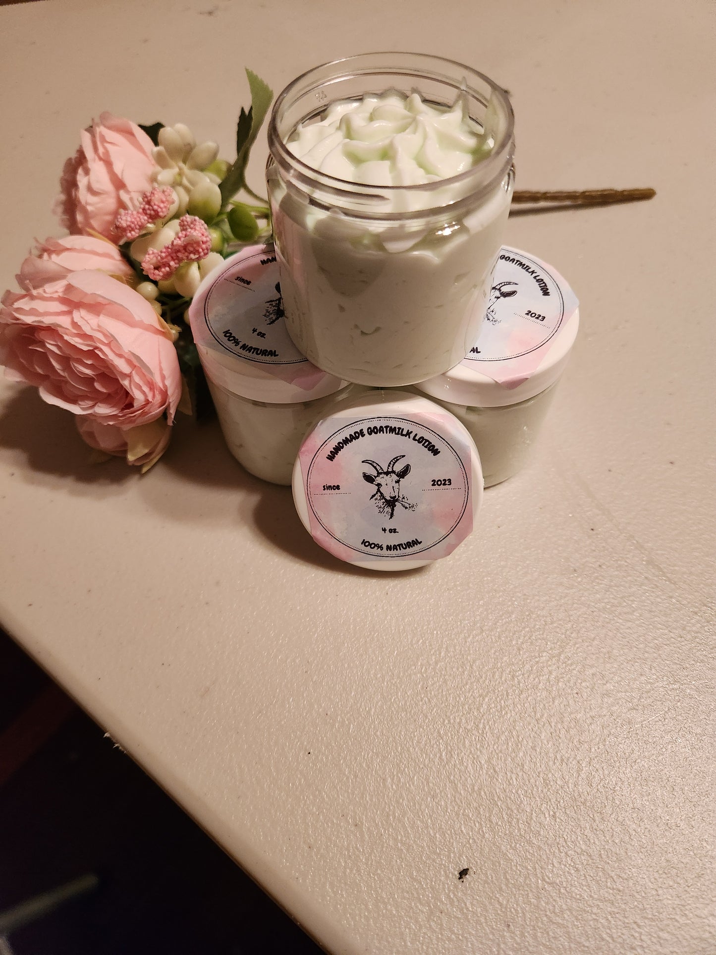 Handmade Goat Milk Scented Lotion (4 oz Jar)