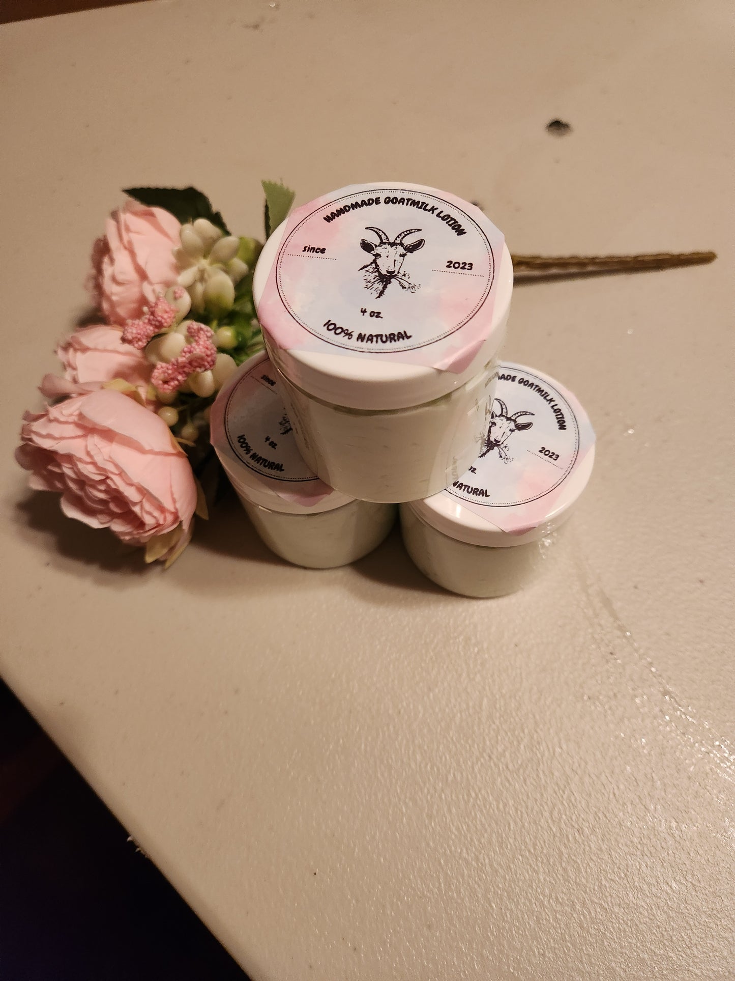 Handmade Goat Milk Scented Lotion (4 oz Jar)