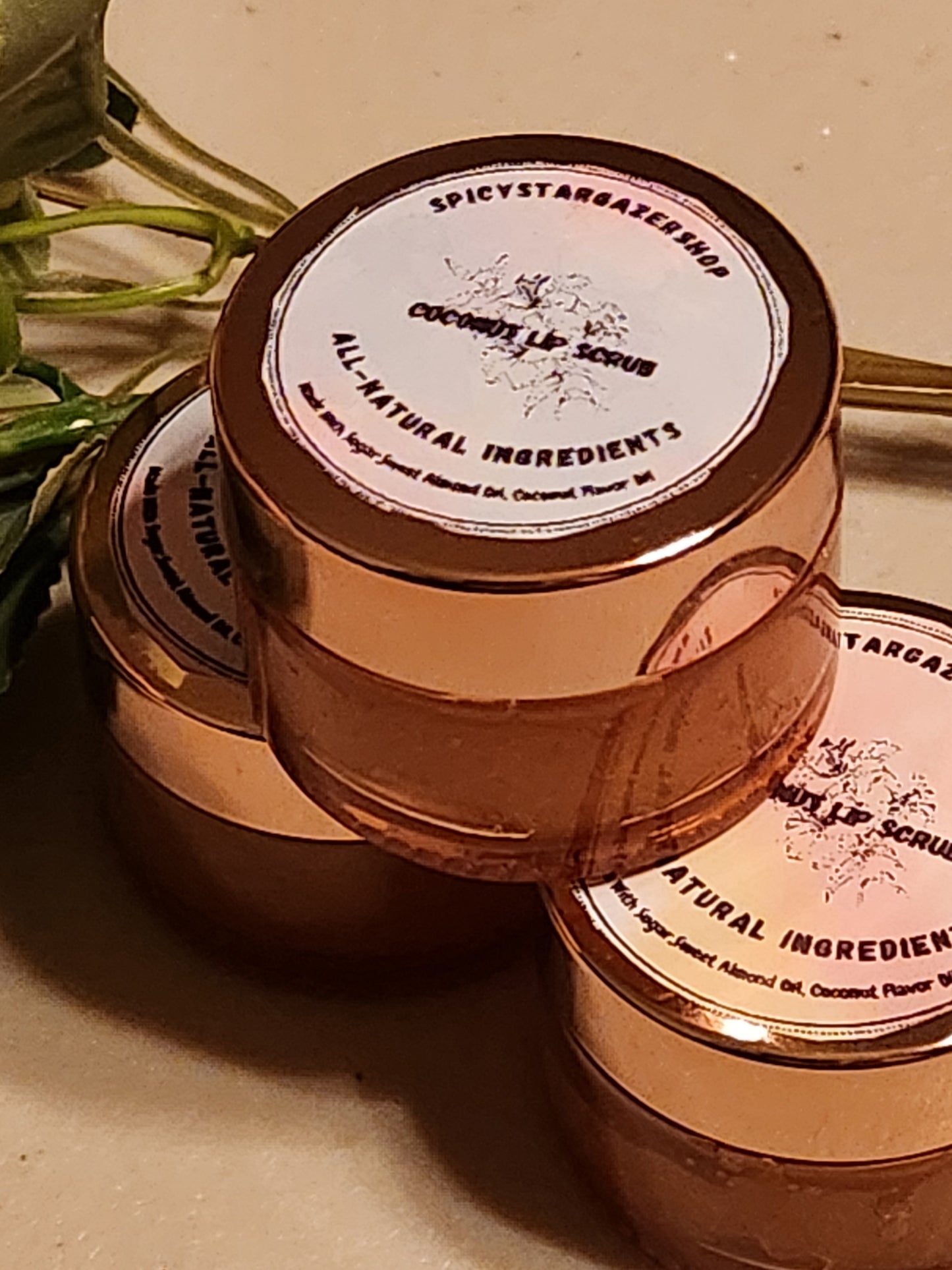 All- Natural Coconut Lip Sugar Scrub   (1 Oz. Jar)