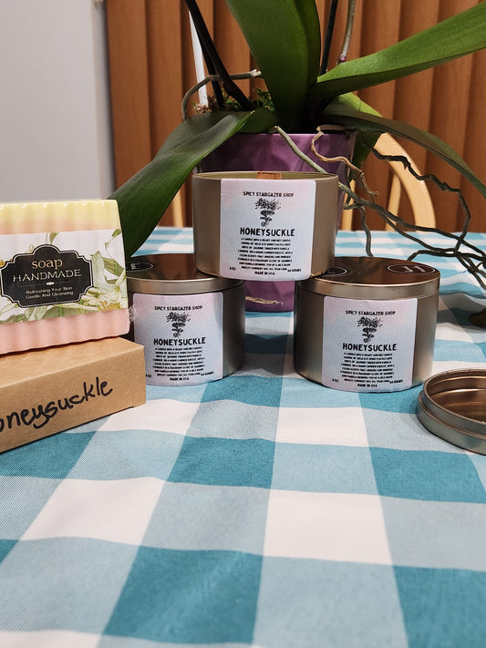 Honeysuckle 8oz.Wood Wicks All-Natural Soy Wax Candle