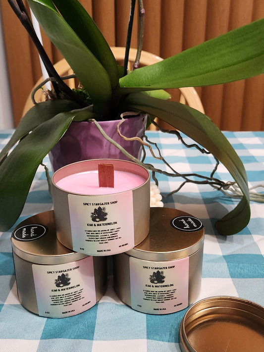 Kiwi & Watermelon 8oz. Scented Soy Wax Candle Tins