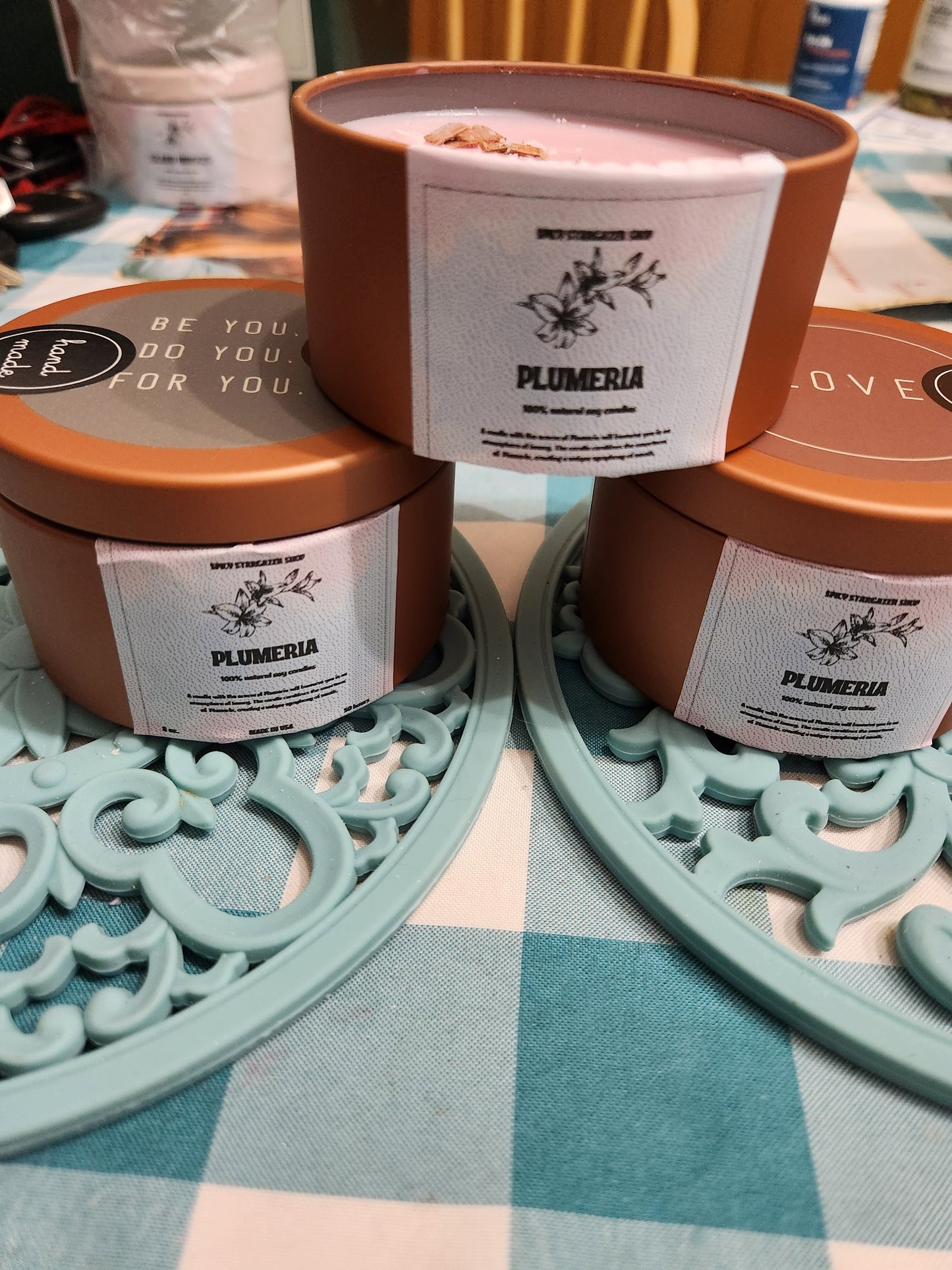 PLUMERIA  8 oz. Woodwick Soy Wax Candle Tins
