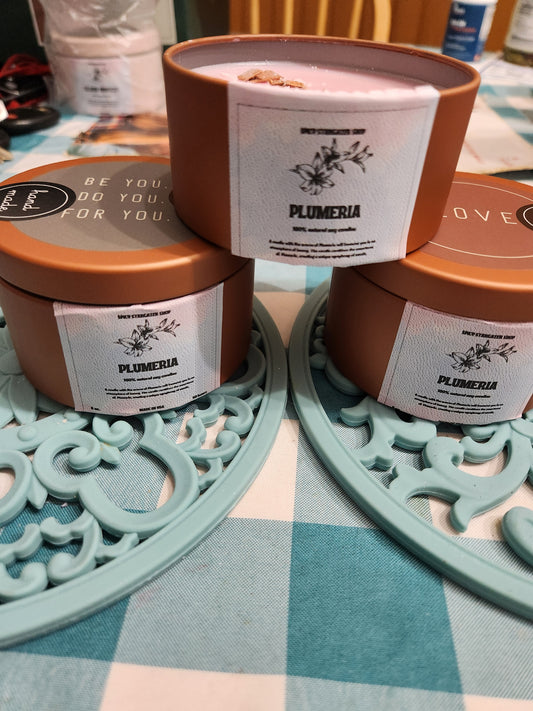 PLUMERIA  8 oz. Woodwick Soy Wax Candle Tins