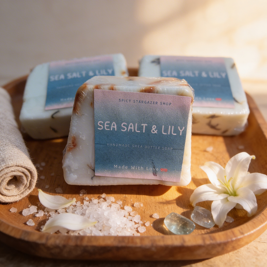 Handmade Sea Salt and Lily Shea Butter Soap