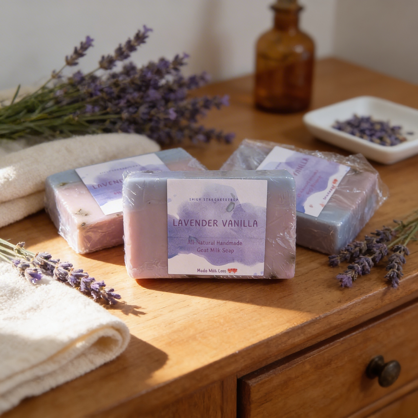 Handmade Lavender Vanilla Goat Milk Soap
