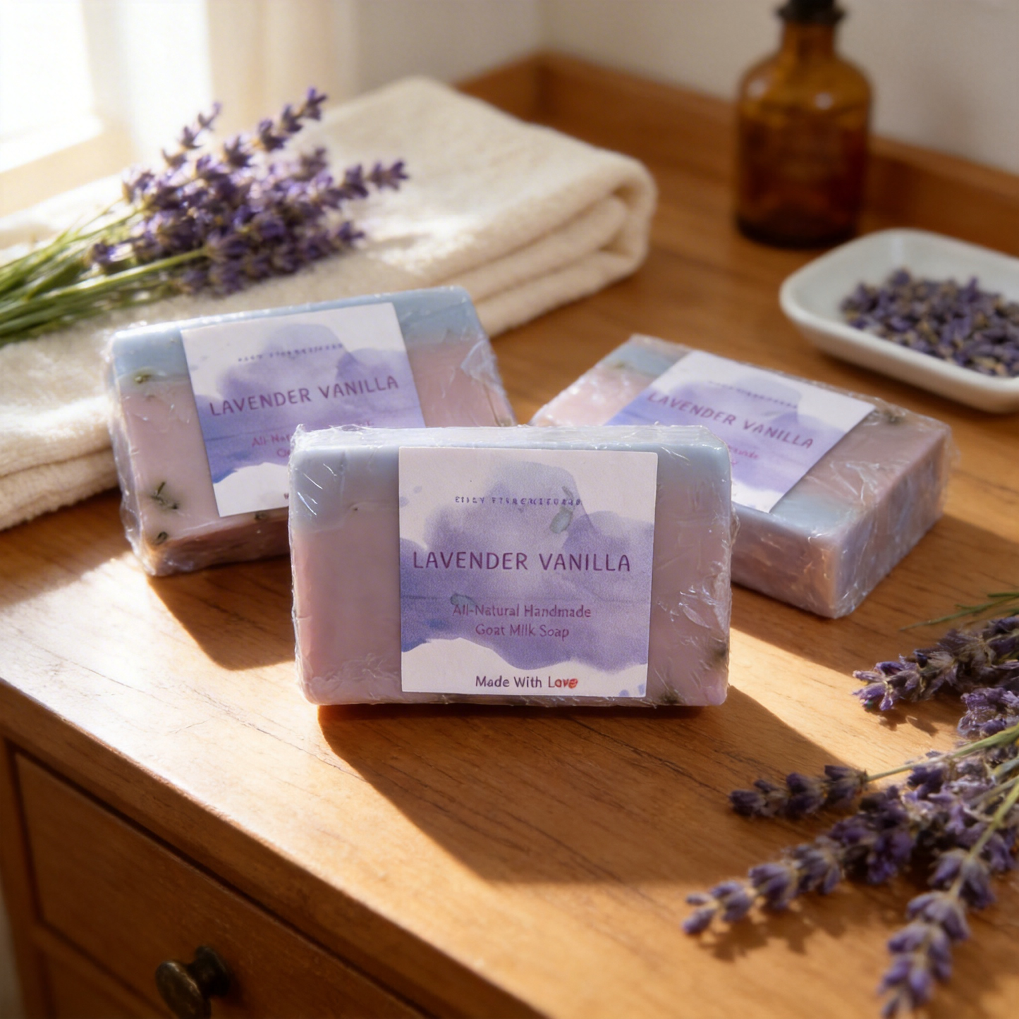 Handmade Lavender Vanilla Goat Milk Soap